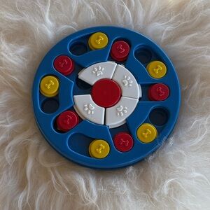Interactive Blue and Red Dog Puzzle Toy
